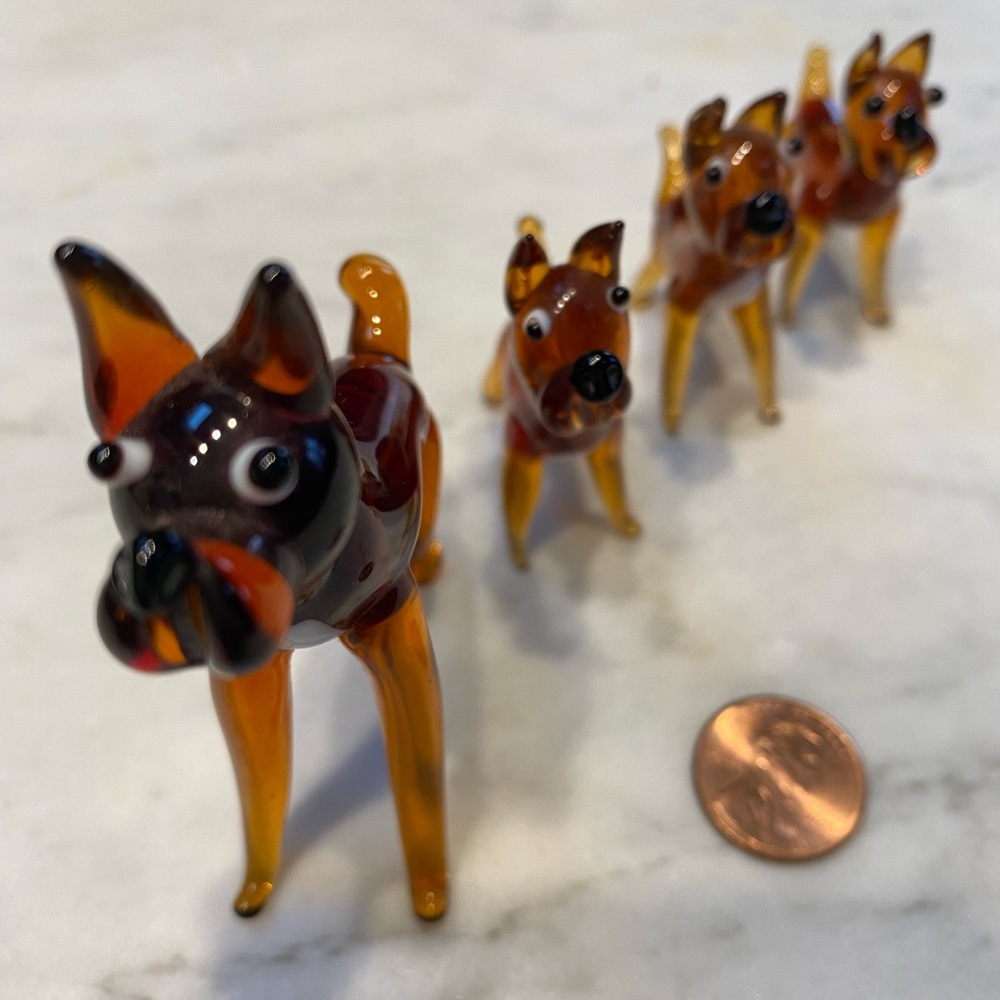 Murano Glass Boxer Family - Picture 2 of 7
